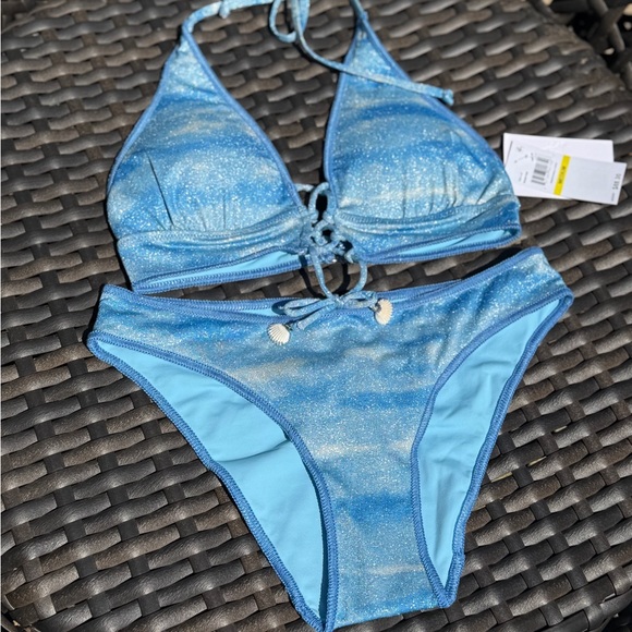 BECCA Sparkling Blue Bikini - Size S/M - NWT - Picture 4 of 16